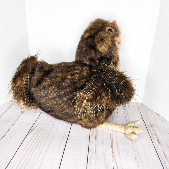 Folkmanis Hand Puppet Hen Chicken Plush Soft 20" Realistic Stuffed - Picture 6 of 11
